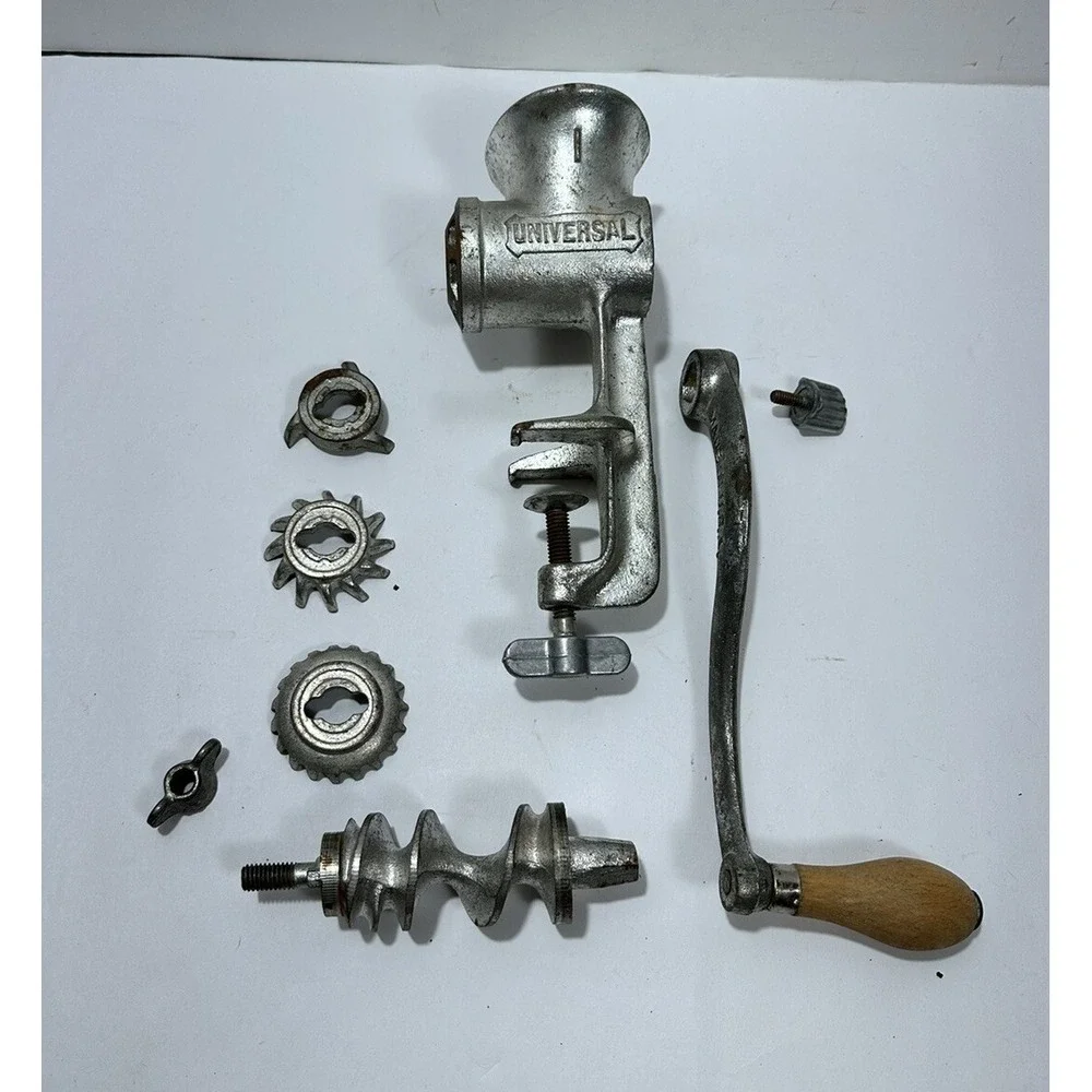 Vintage Cast‎ Iron UNIVERSAL #1 FOOD CHOPPER GRINDER Manual Working